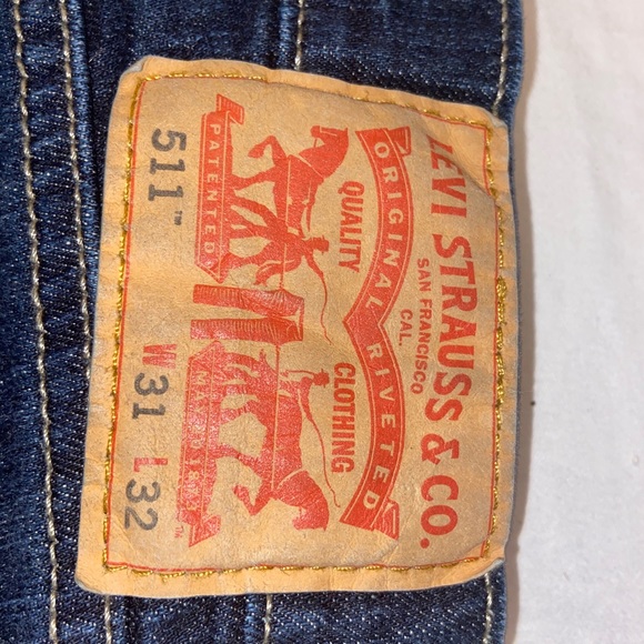 Men’s Levi Jeans, Darkish Blue - Picture 3 of 5